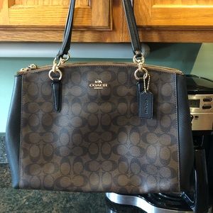 Coach authentic signature carryall purse